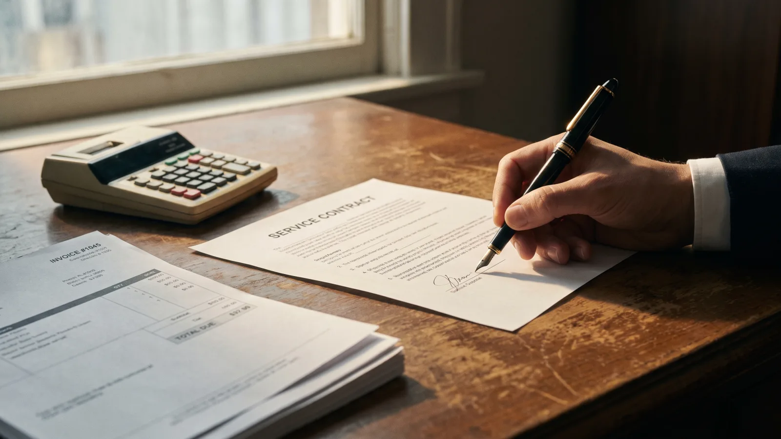 Signature d'un contrat de prestation de services freelance